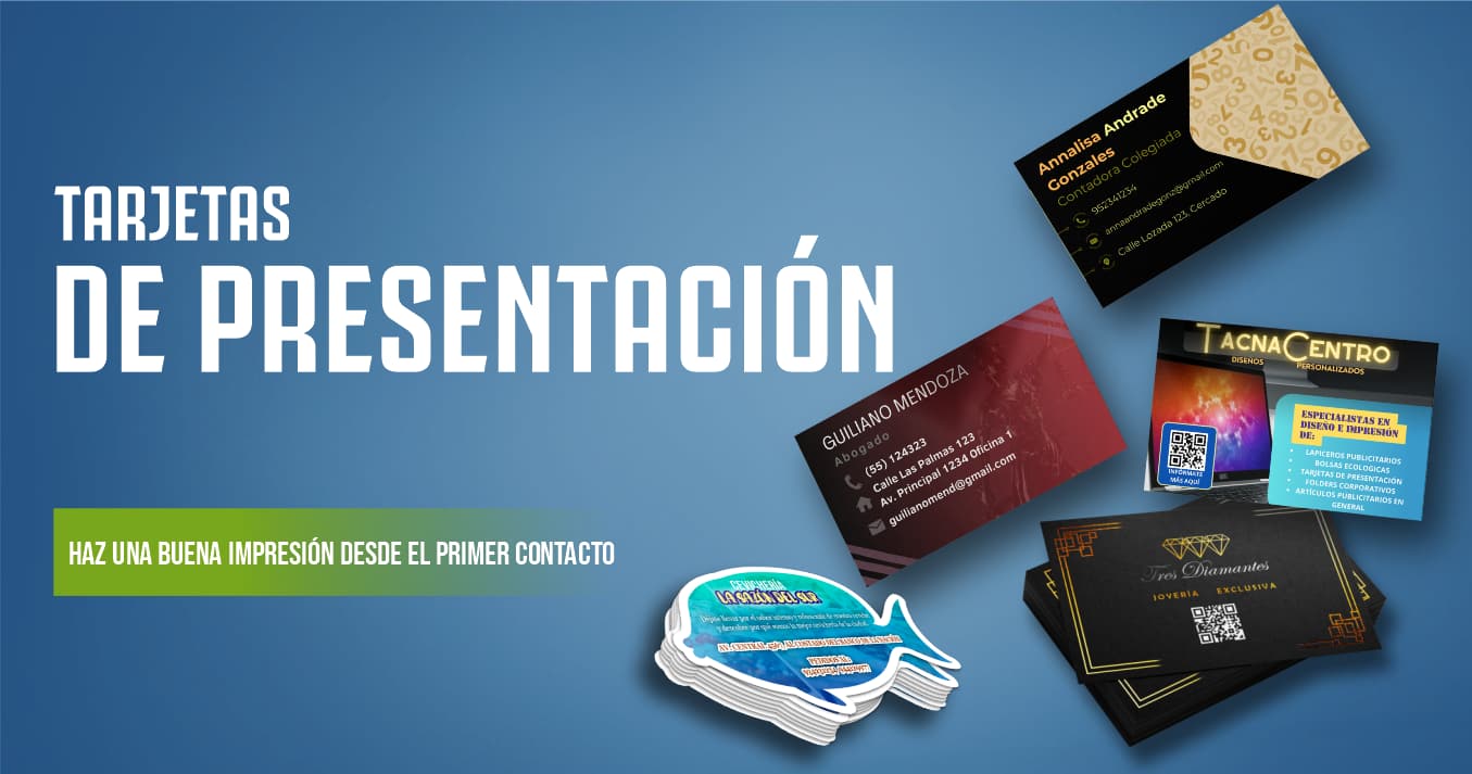 impresion de tarjetas de presentacion profesionales personales de visita tacna centro peru